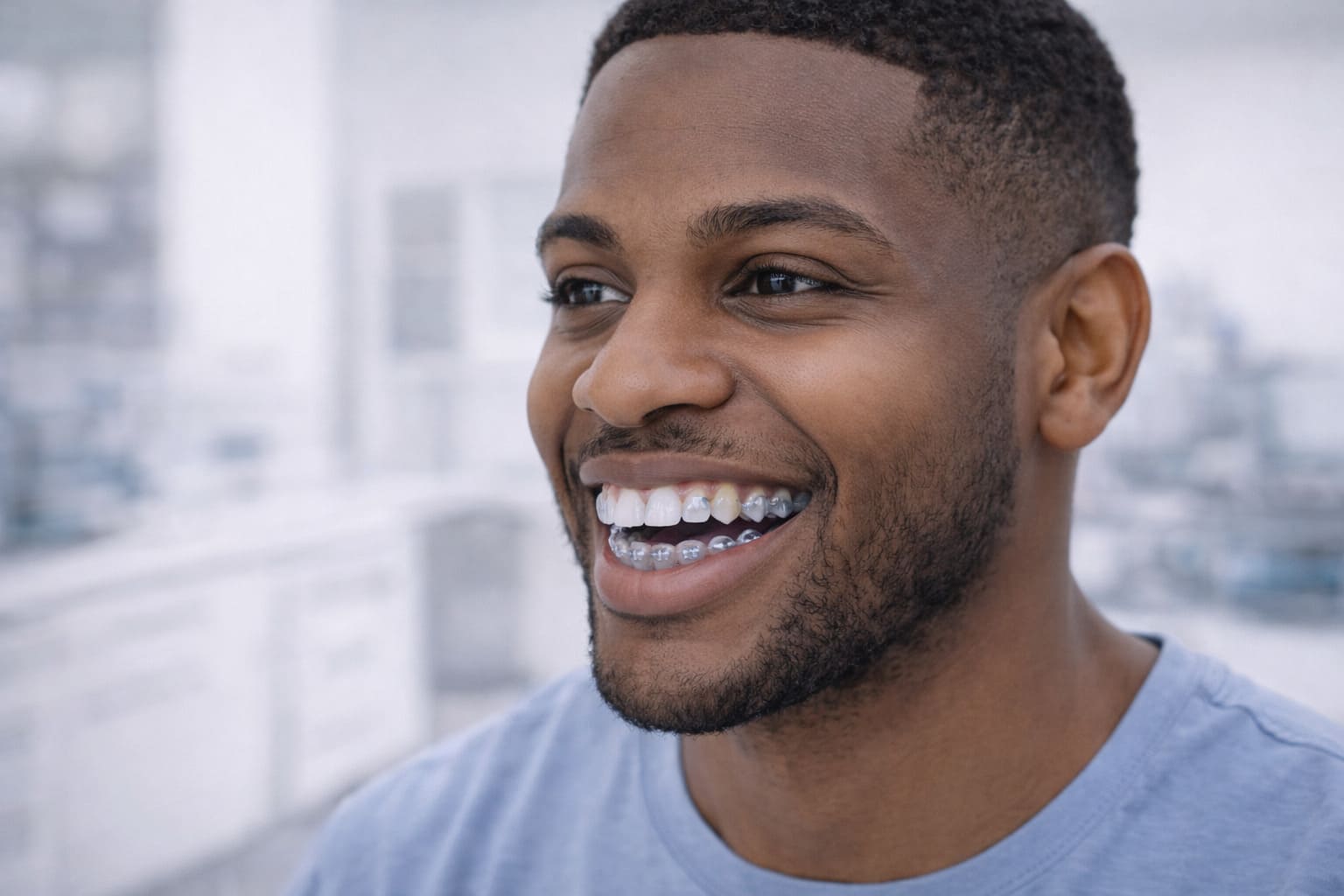 Clear aligners when worn